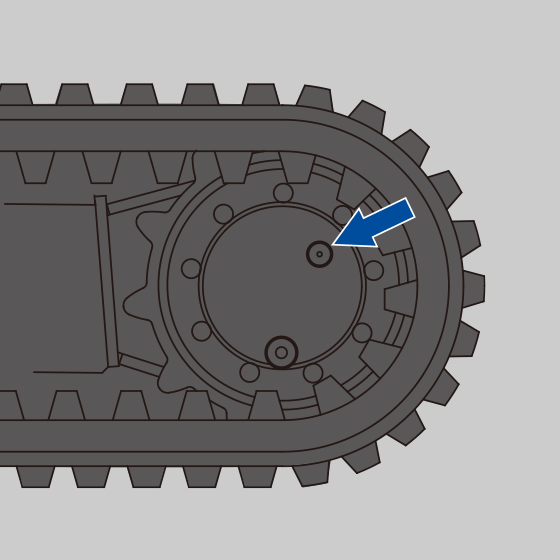 Reduction gears of crawling motor