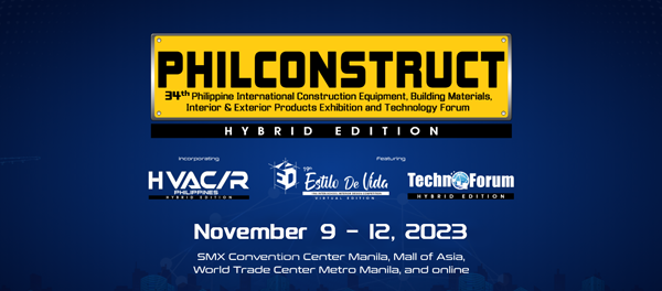 PHILCONSTRUCT in Philippines, November 9-12, 2023